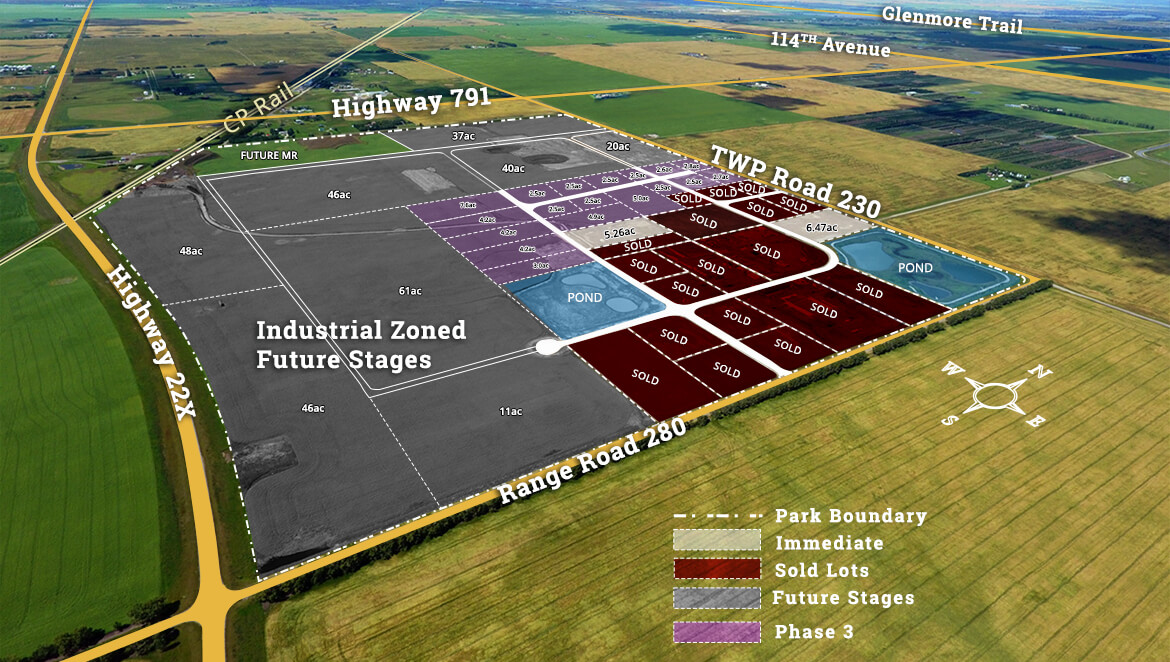 Aerial view of Fulton Industrial Park site plan
