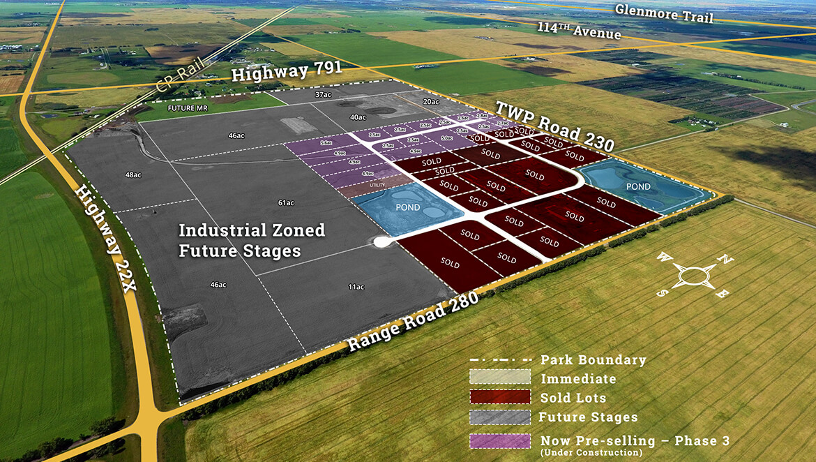 Aerial view of Fulton Industrial Park site plan